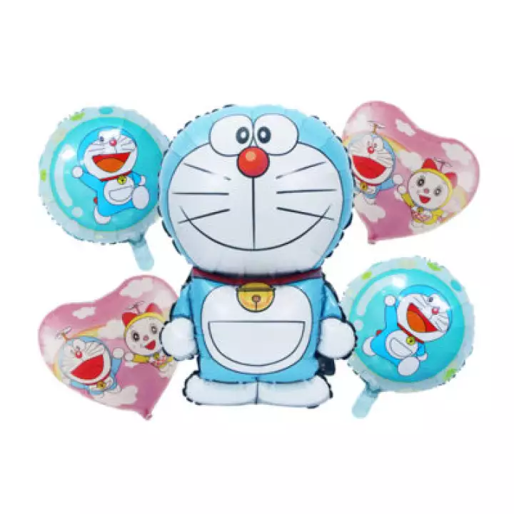 Buy Online 5pcs Doraemon Theme Foil Balloon | Gente.pk
