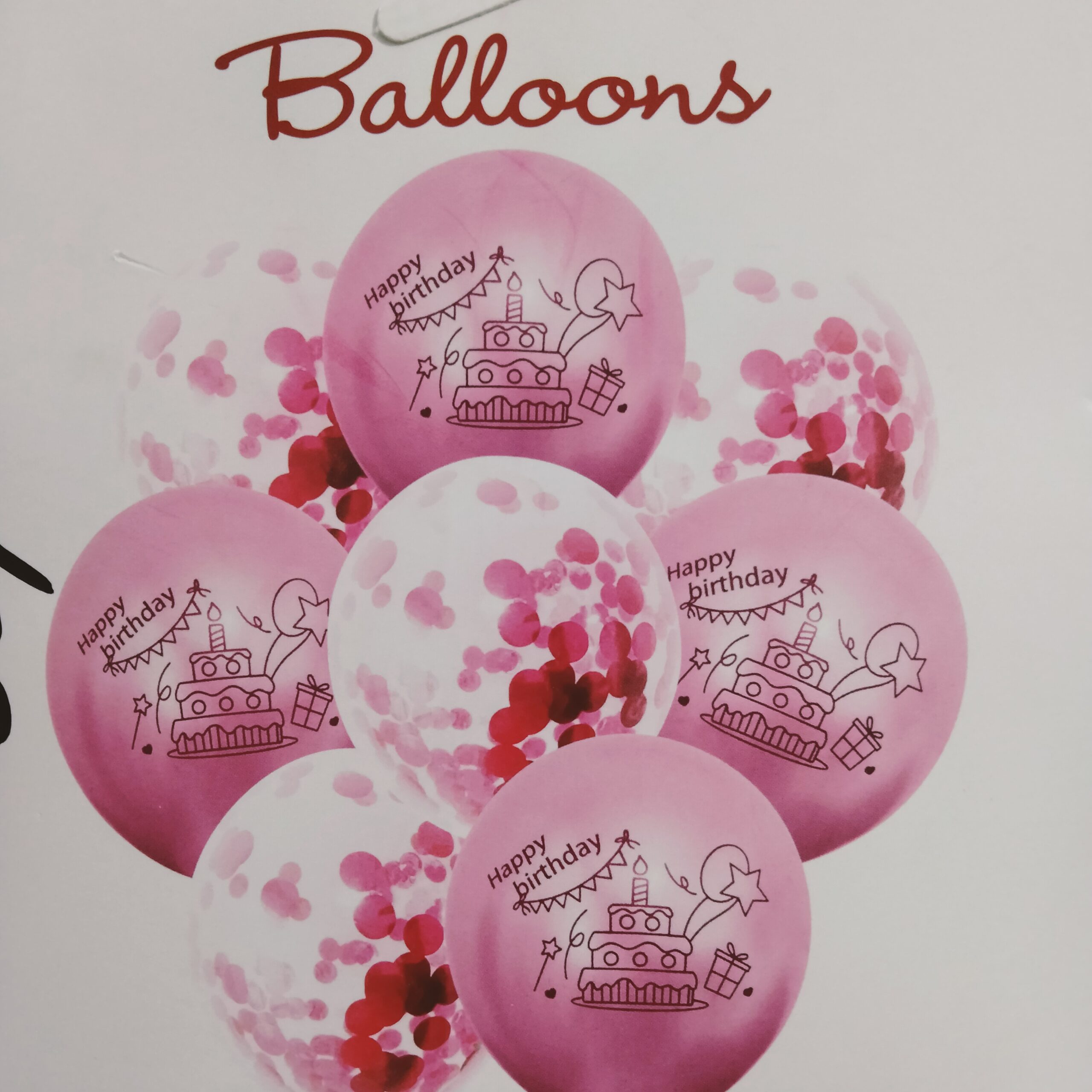 Buy Online Happy Birthday Printed + Confetti Balloons | Gente.pk