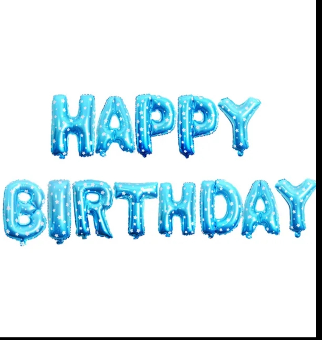 Buy Online Happy Birthday Star Printed Foil Balloon | Gente.pk